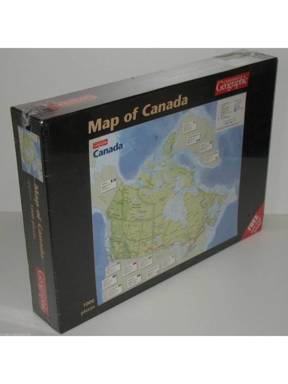 Cobble Hill Canadian Geographic Map of Canada 1000-Piece Puzzle Sealed New